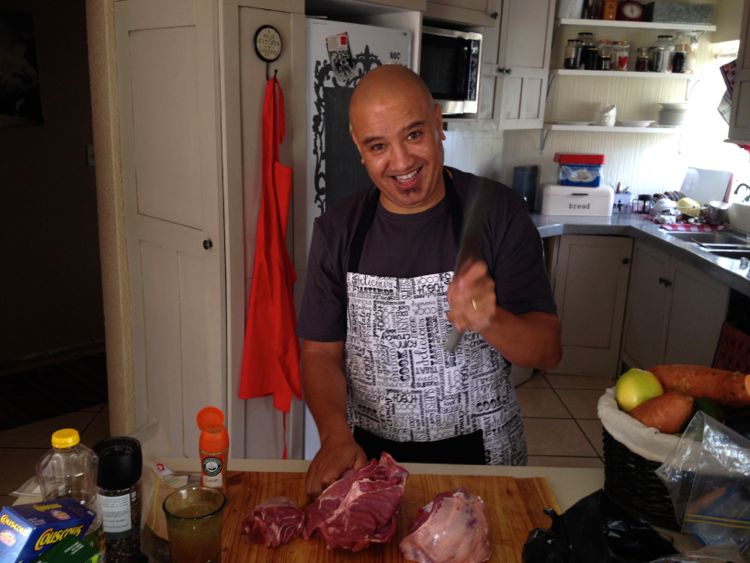 Fouad cooks for Afrikaners in Johannesburg 